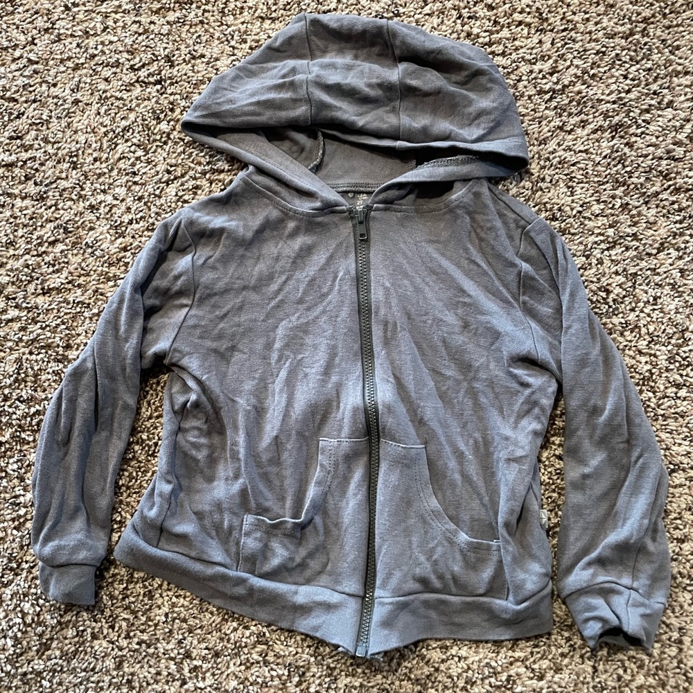 Kyte baby jersey bamboo zip up hooded sweatshirt